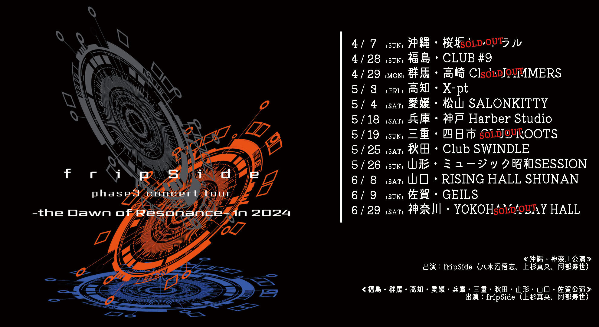 fripSide phase3 concert tour -the Dawn of Resonance- in 2024 