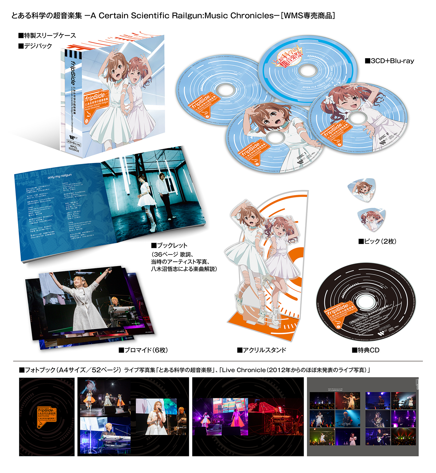 fripSide とある科学の超音楽祭 フォトブック ブロマイドセット アルバム特典紹介】fripSide『とある科学の超音楽集』リリース